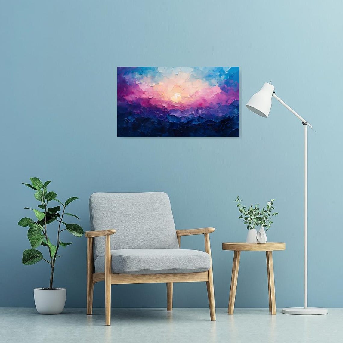 Colorful Abstract Sunset Artwork Inspired By Impressionist Style For Home Decor Wall Art Prints - Image 2