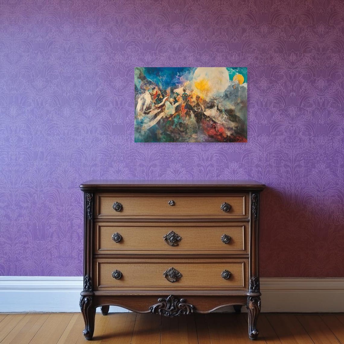 Abstract Print Inspired By Henri Matisse With Bold Colors And Dynamic Shapes For Home Decor And Wall Art - Image 3