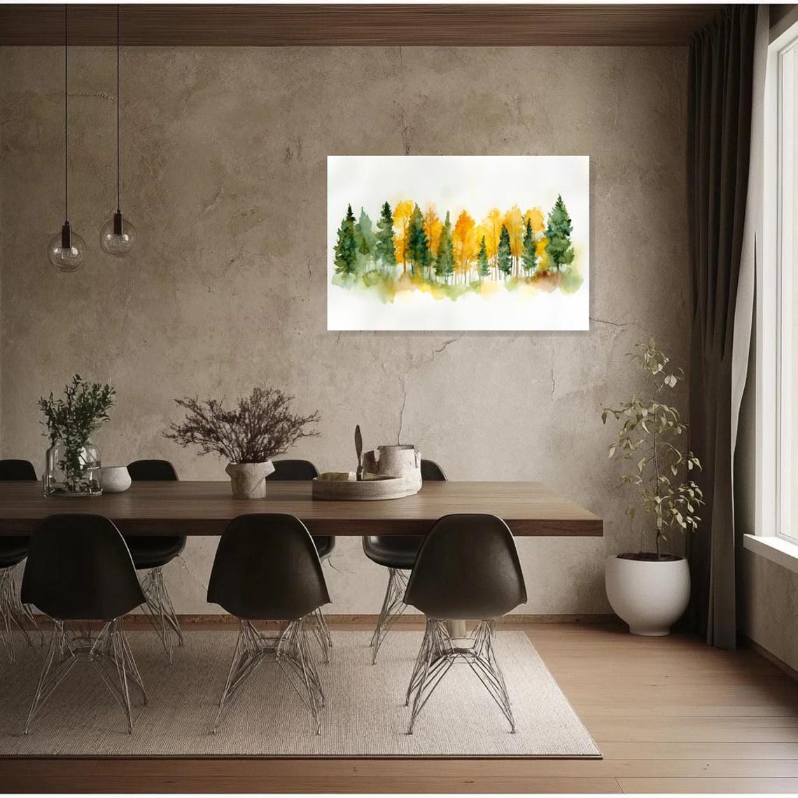 Custom Watercolor Forest Print Inspired By Impressionism Perfect For Home Decor And Nature Lovers - Image 3