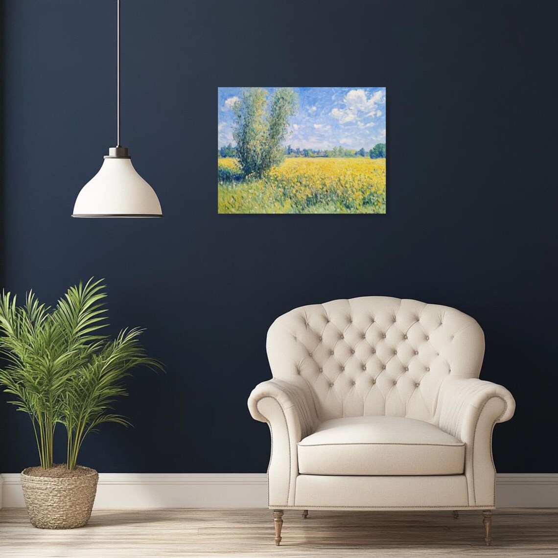 Van Gogh Inspired Yellow Fields Home Decor Art Print - Image 2