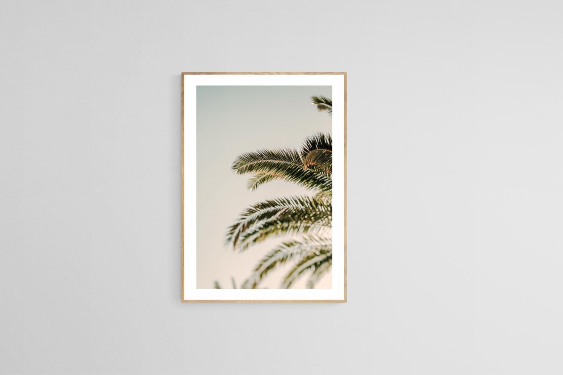 Palm Tree Print, Tropical Coastal Art