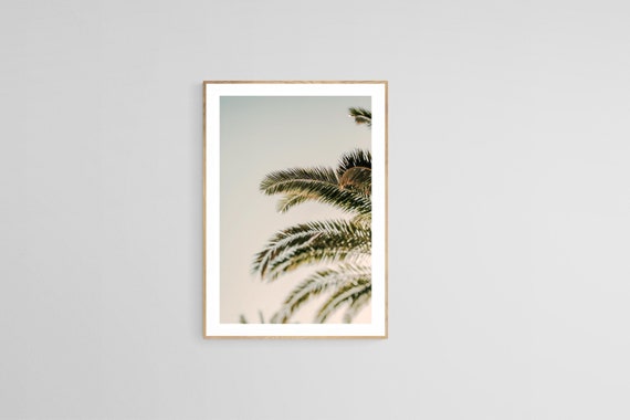 Palm Tree Print, Tropical Coastal Art