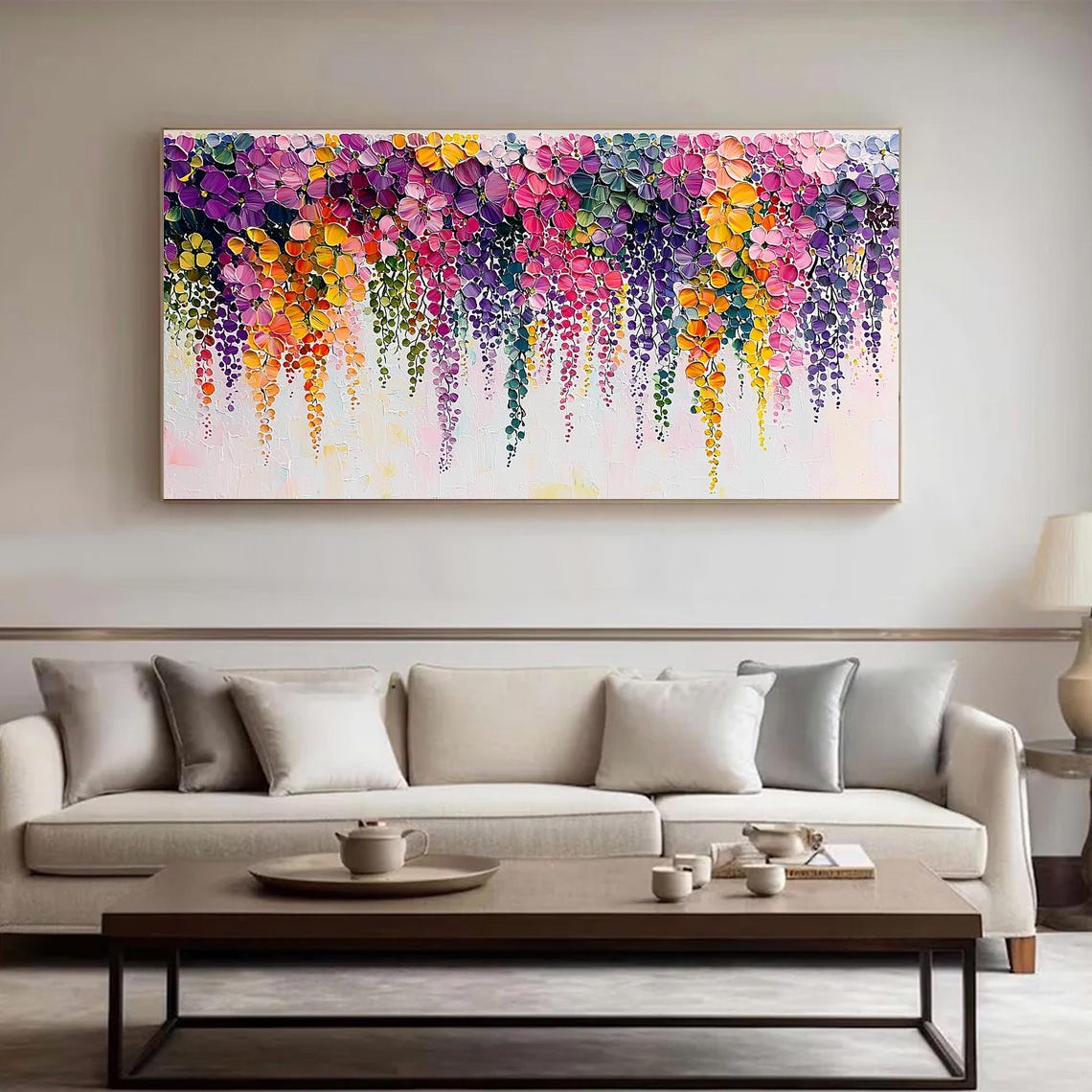 Cascading Rainbow Wisteria Blooms Dripping With Color Poster - Image 6