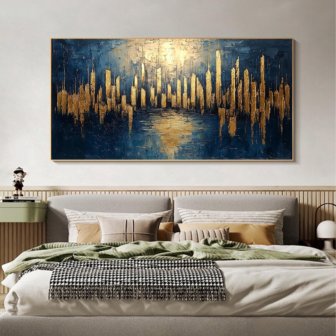 Golden City Towers Reflecting in Dark Waters at Night Poster - Image 6