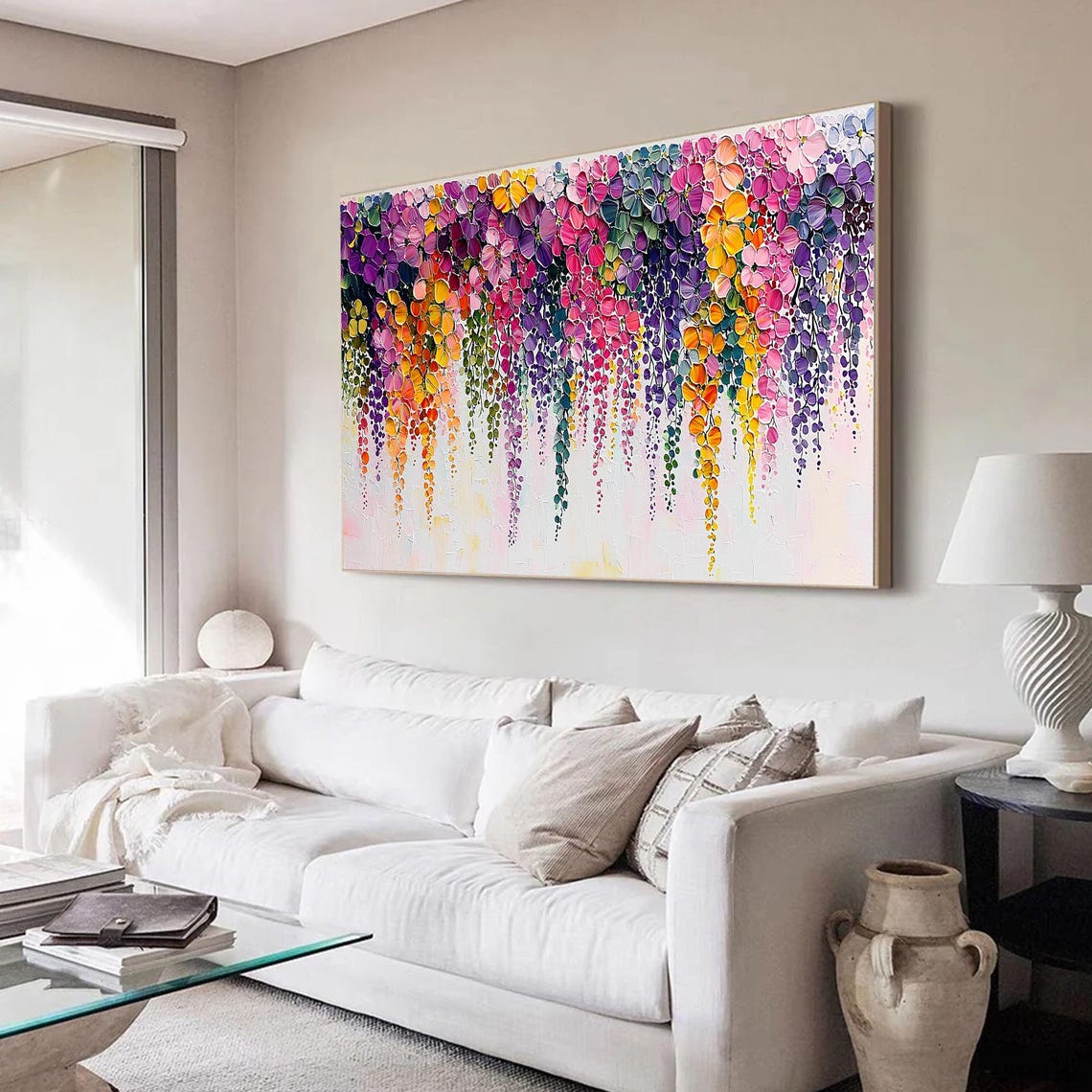 Cascading Rainbow Wisteria Blooms Dripping With Color Poster - Image 5