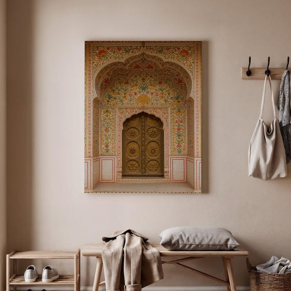 Intricate Archway Art Print Architecture Poster Decorative Door Canvas Cultural Wall Detailed Decor