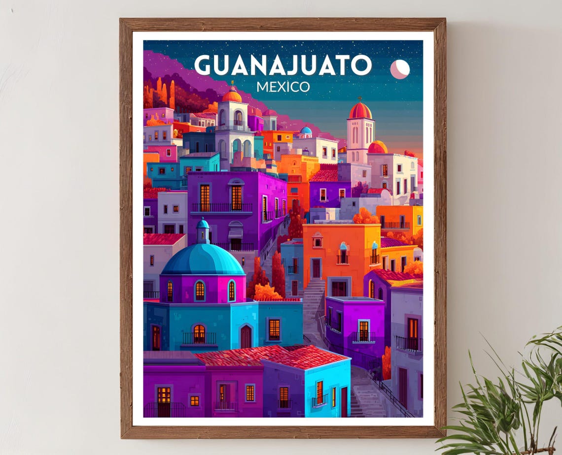 Guanajuato Mexico Vibrant Travel Poster