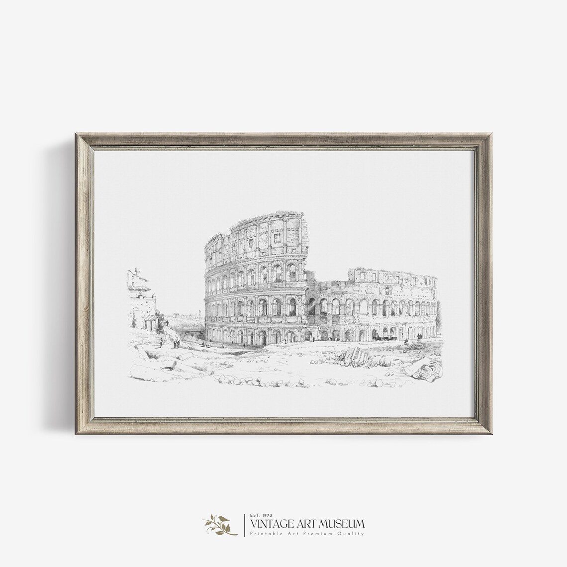 Colosseum Vintage Print, Rome Architecture Wall Art - Image 3