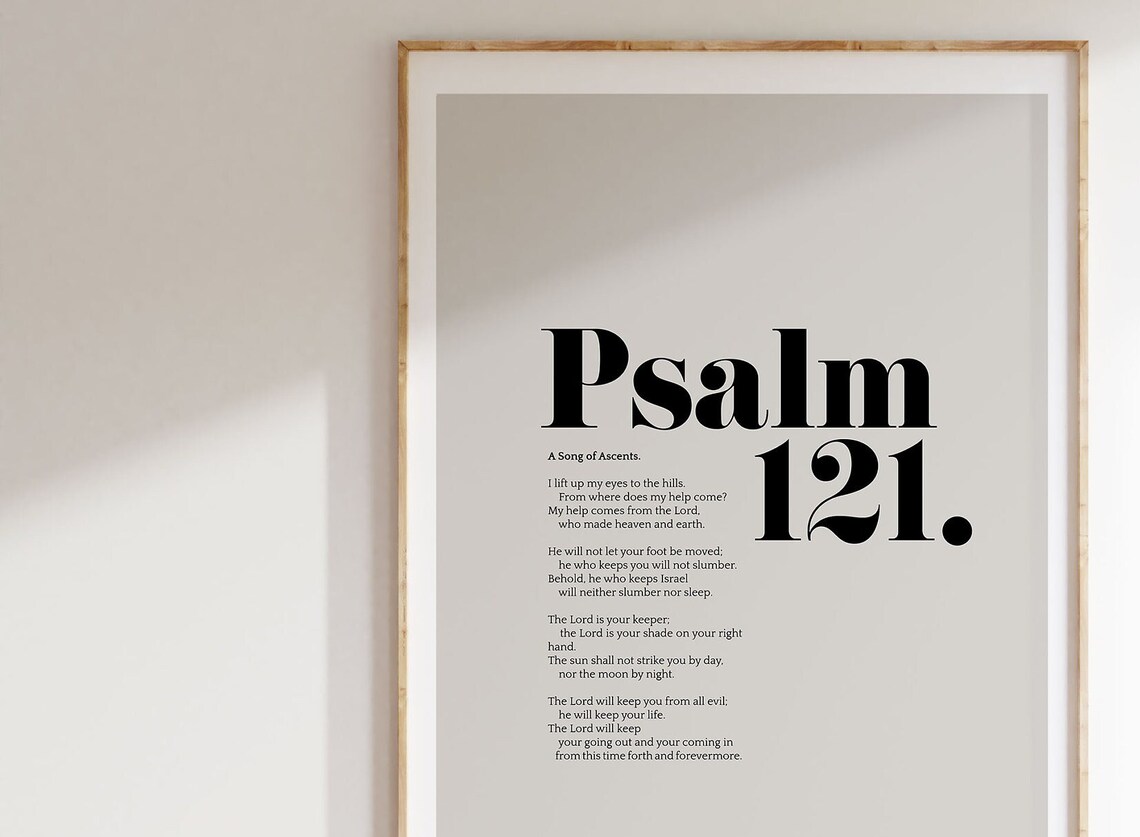 Psalm 121, Modern Christian Scripture Art Print - Image 2