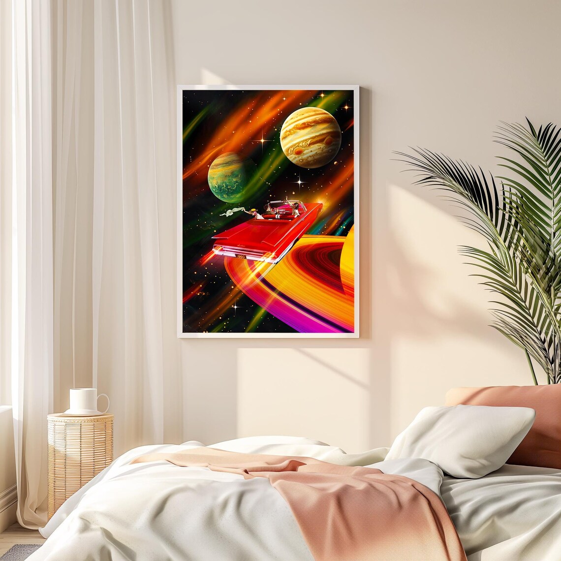 Fleet Of Light Psychedelic Art Poster, Space Travel