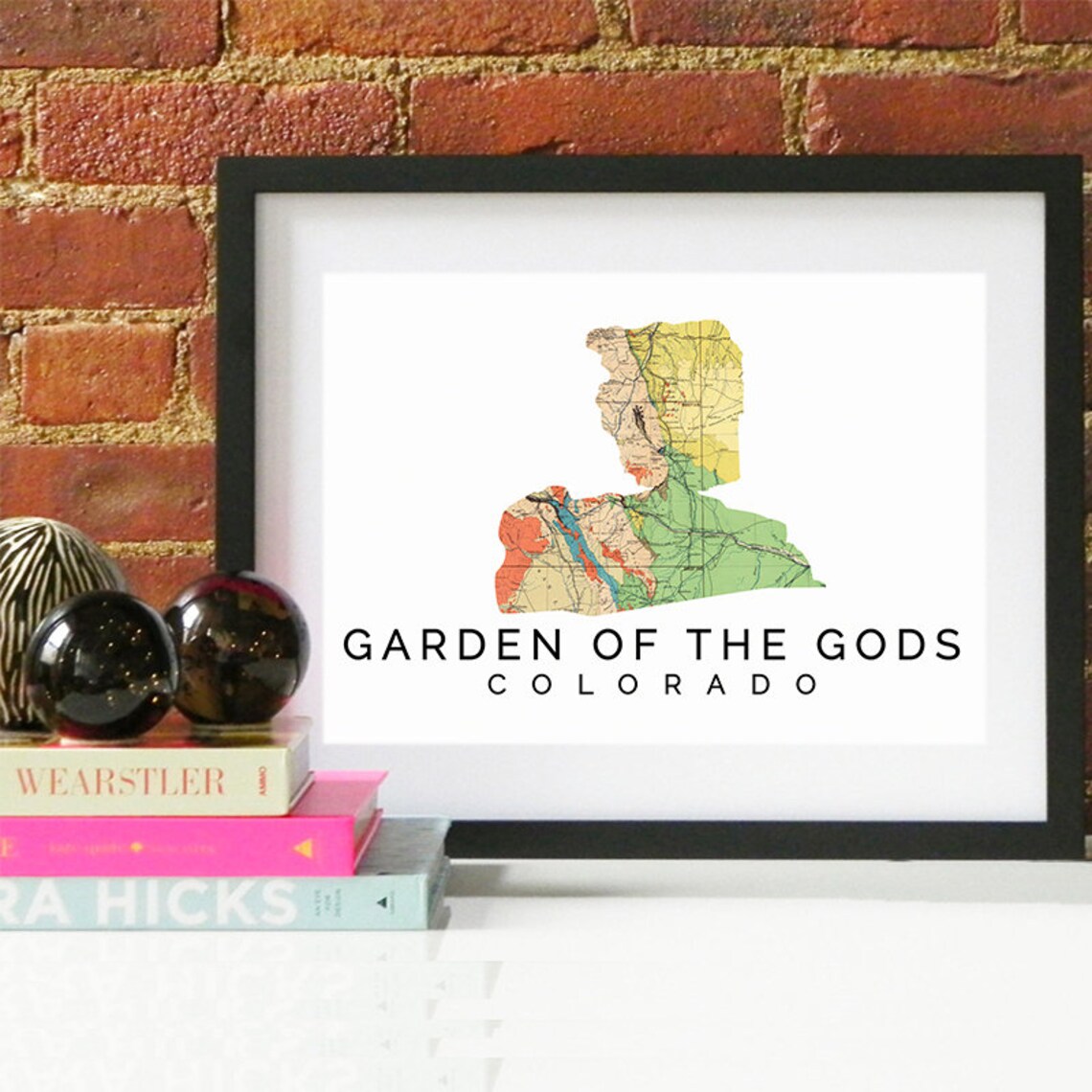 Garden Of The Gods Watercolor, Skyline Art Print - Image 2