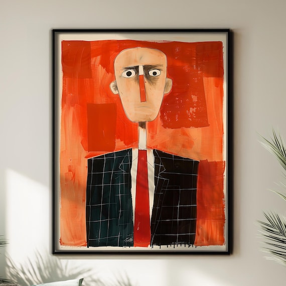 Im Fine Naive Office Portrait Poster Funny Workplace Burnout Humor