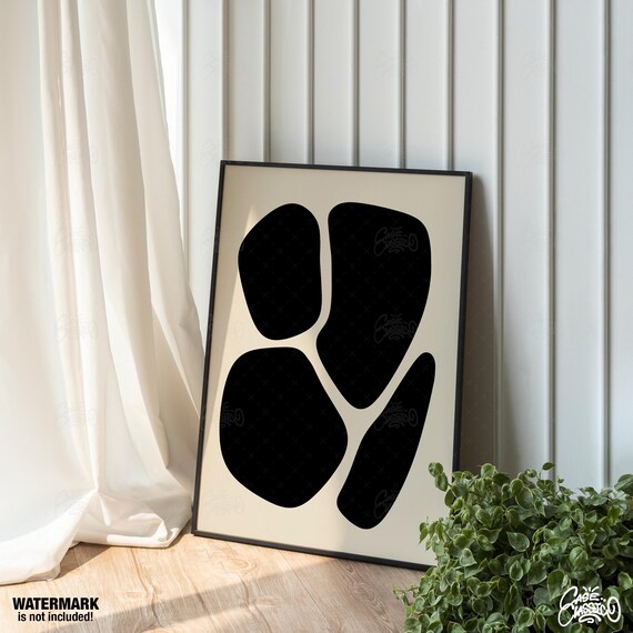 Trendy Wall Art Abstract Modern Print Minimalist Neutral Aura Poster