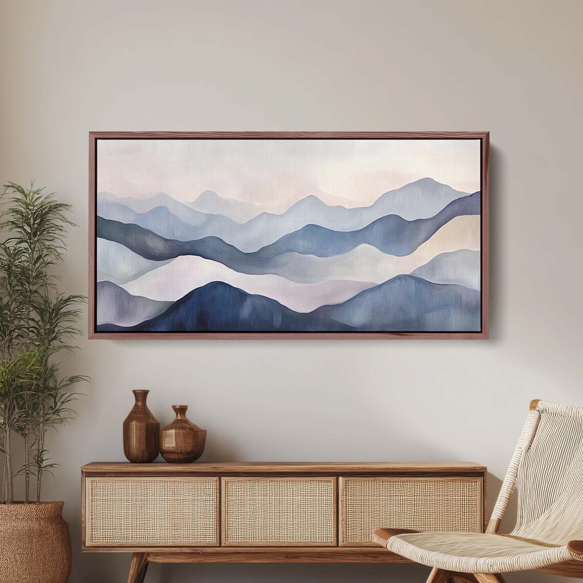 Abstract Mountains Minimalist Nature Scenic Decor