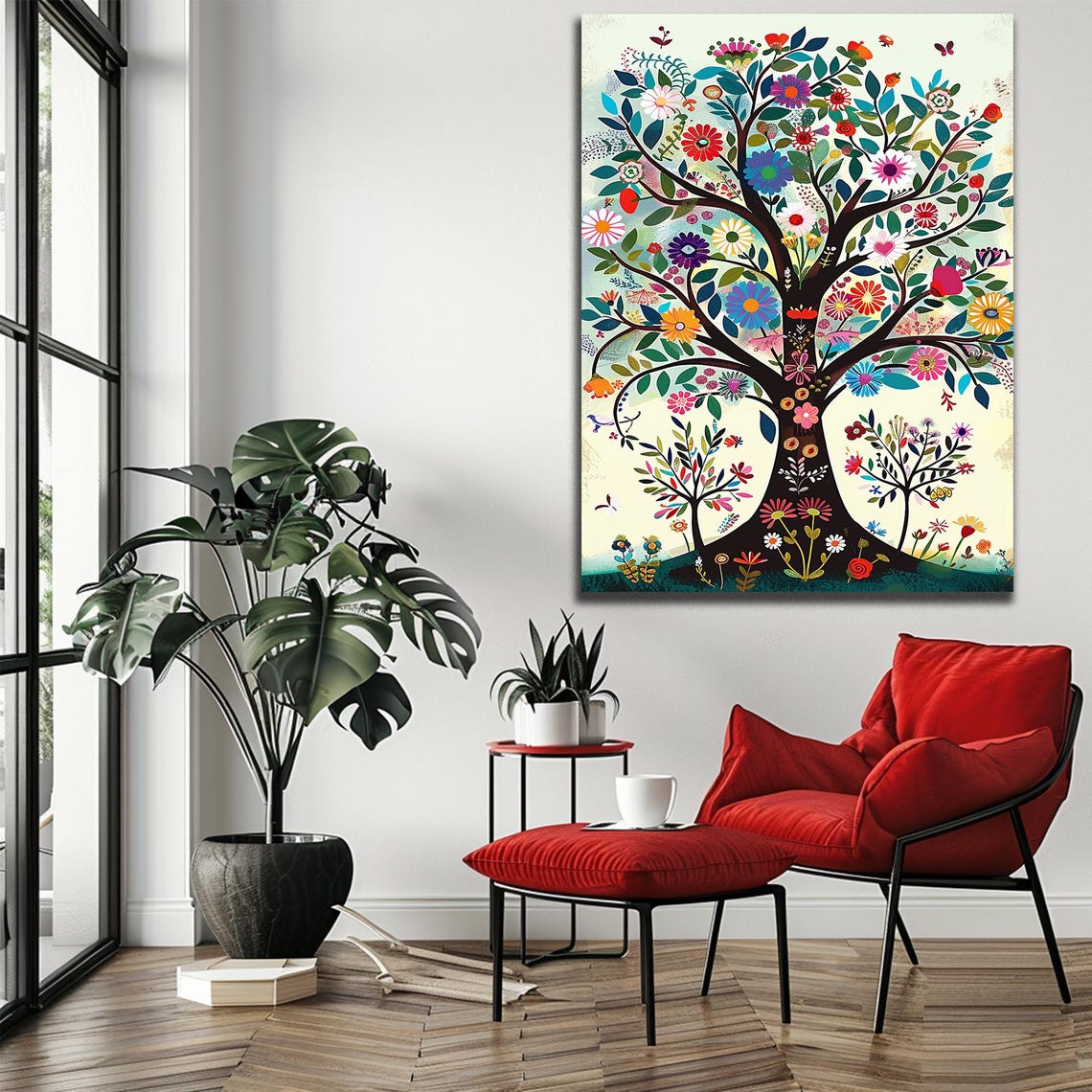 Tree Of Life Floral Nature Art Print - Image 2