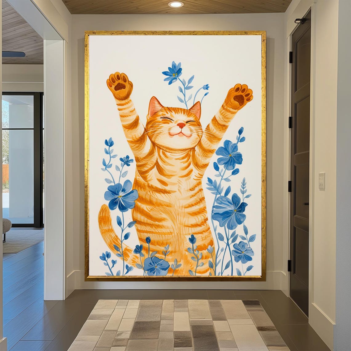Cat Art Gym Wall Art Sports Prints Sports Posters Cat Gifts Gym Storage Decor Cute Gifts Exercise Gifts Sports Gifts Gym Gifts - Image 3