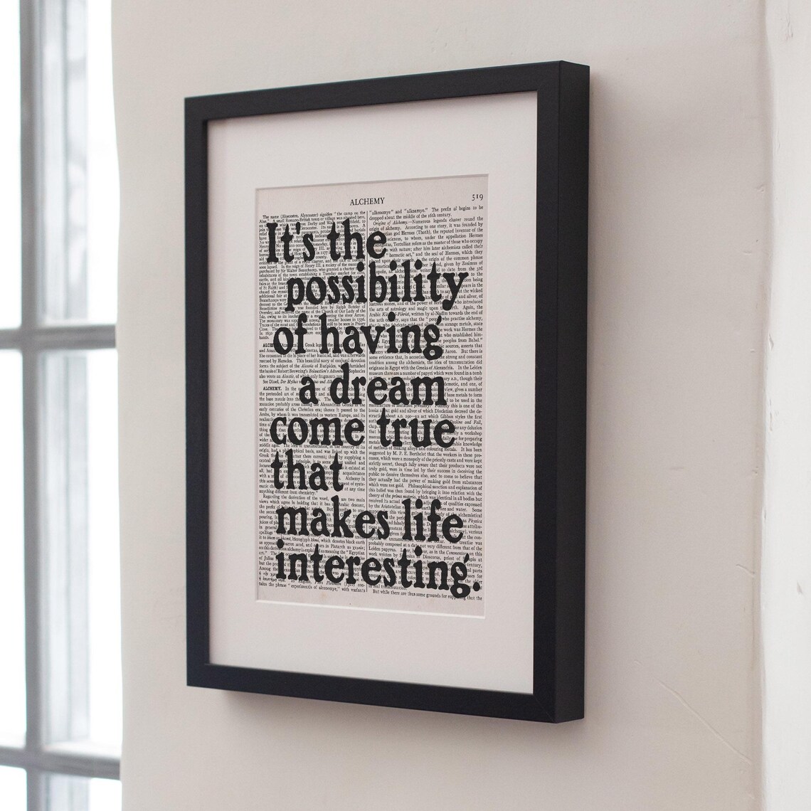 Paulo Coelho Possibility Of A Dream Come True The Alchemist Quote Poster - Image 4