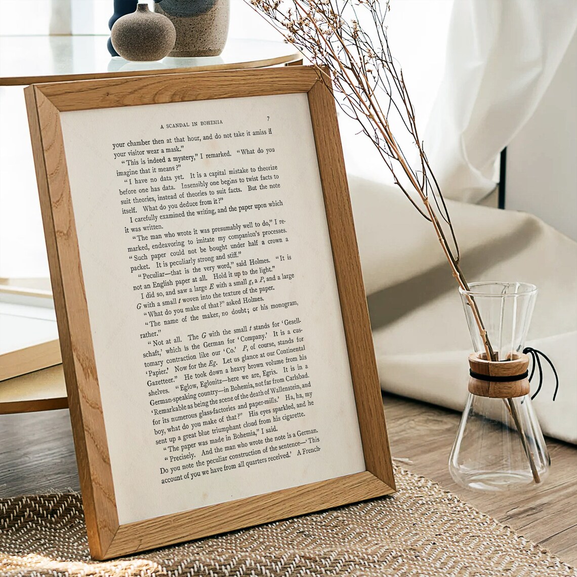 Arthur Conan Doyle A Scandal In Bohemia Sherlock Holmes First Page Art Print - Image 4