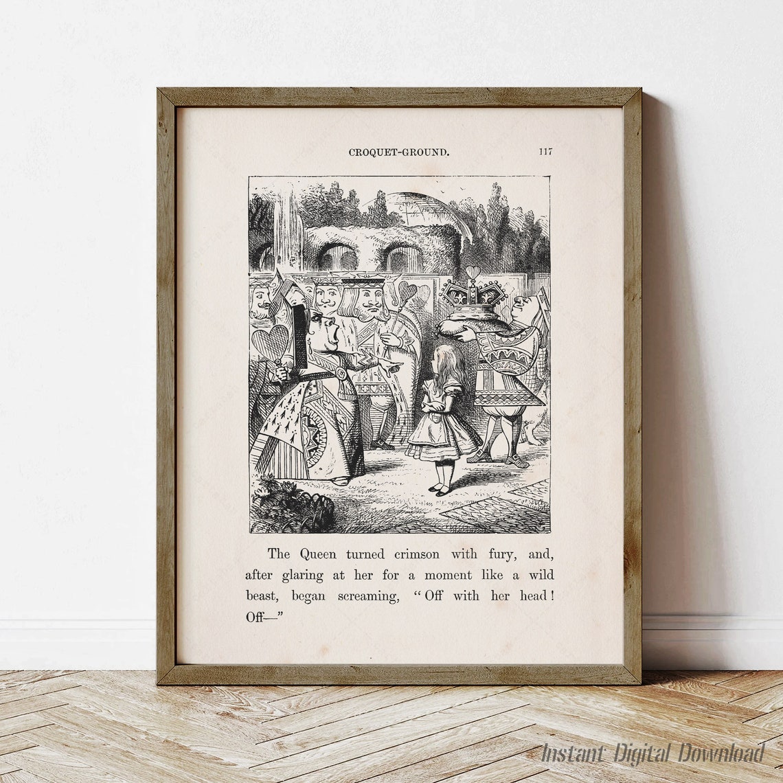 Alice In Wonderland Croquet Ground Page 117 Illustration Art Print