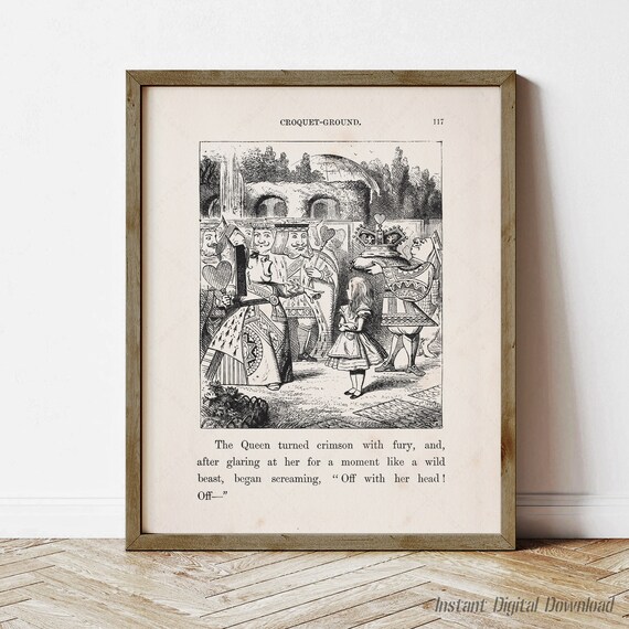Alice In Wonderland Croquet Ground Page 117 Illustration Art Print
