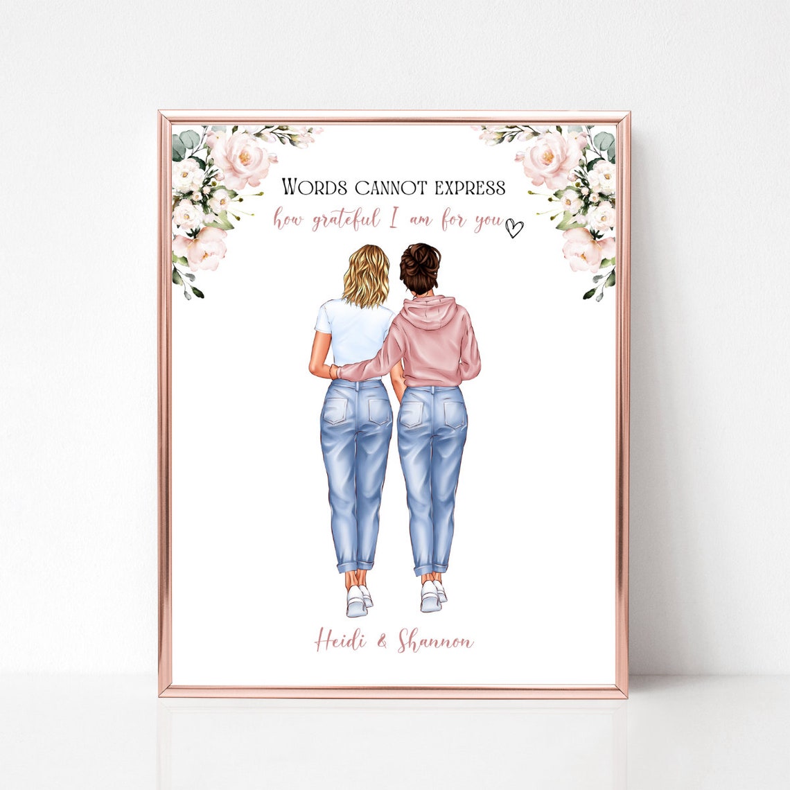 Words Cannot Express How Grateful I Am For You Friends Poster
