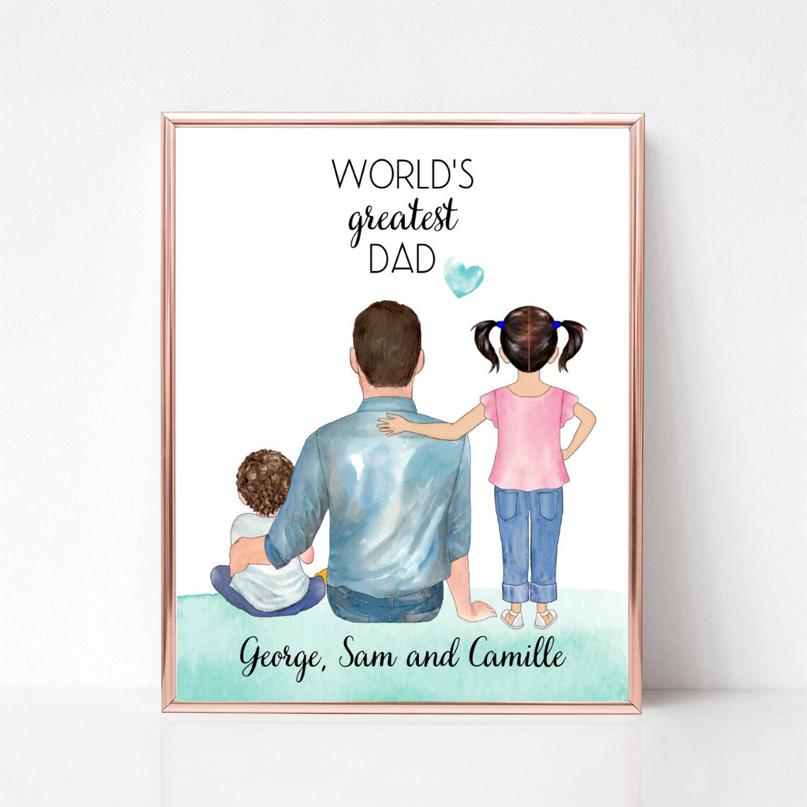 Fathers Day Gift Father Birthday Gift Personalized Dad Print Funny Dad Gift Custom Father Print Gift For Father Best Dad Ever Gift - Image 3