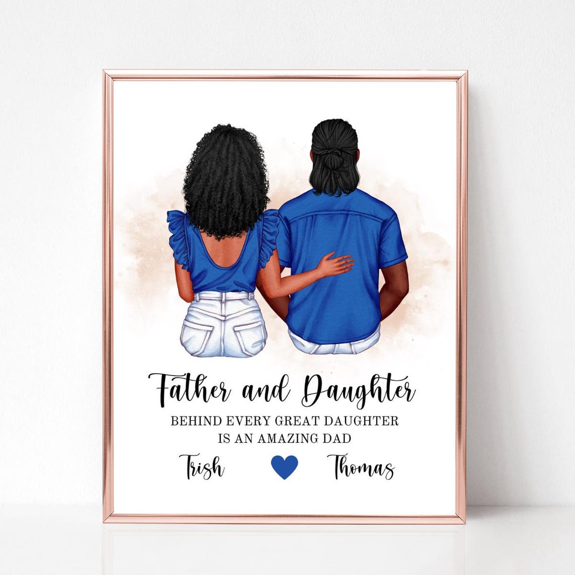 Father And Daughter Amazing Dad Personalized Father's Day Quote Poster - Image 4