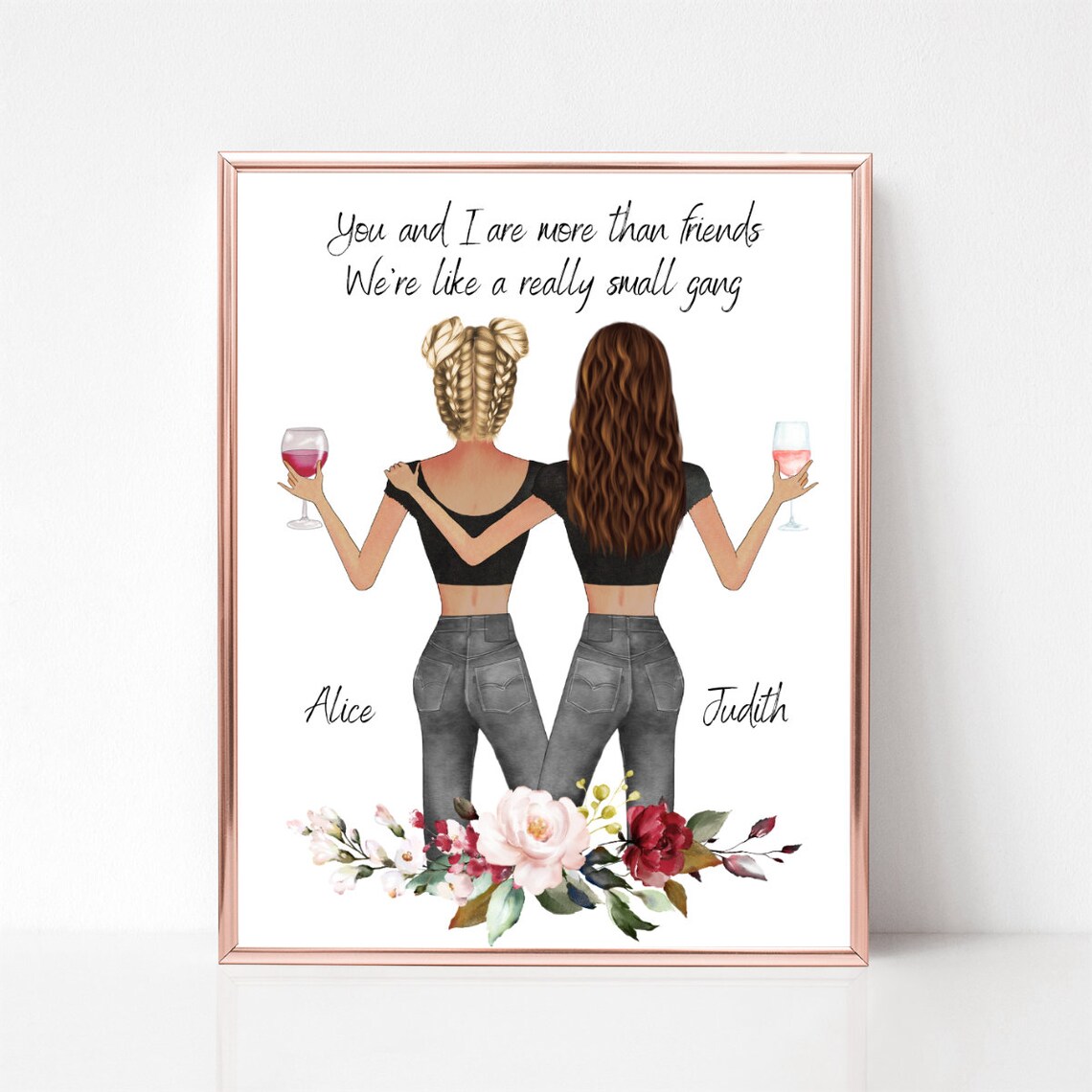 You and I Are More Than Friends Small Gang Bestie Poster Gift
