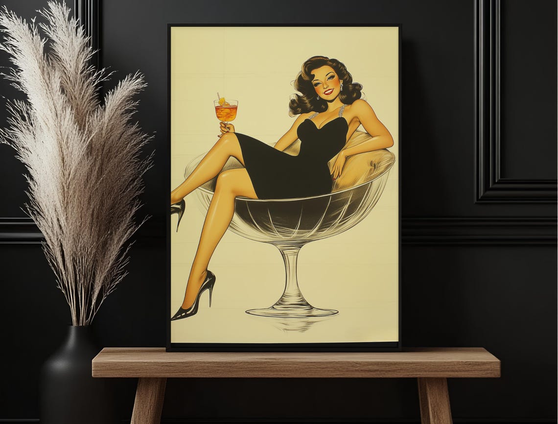 Vintage Pin Up Art Home Decor Art Deco Classic Posters Great Gift For Him Her