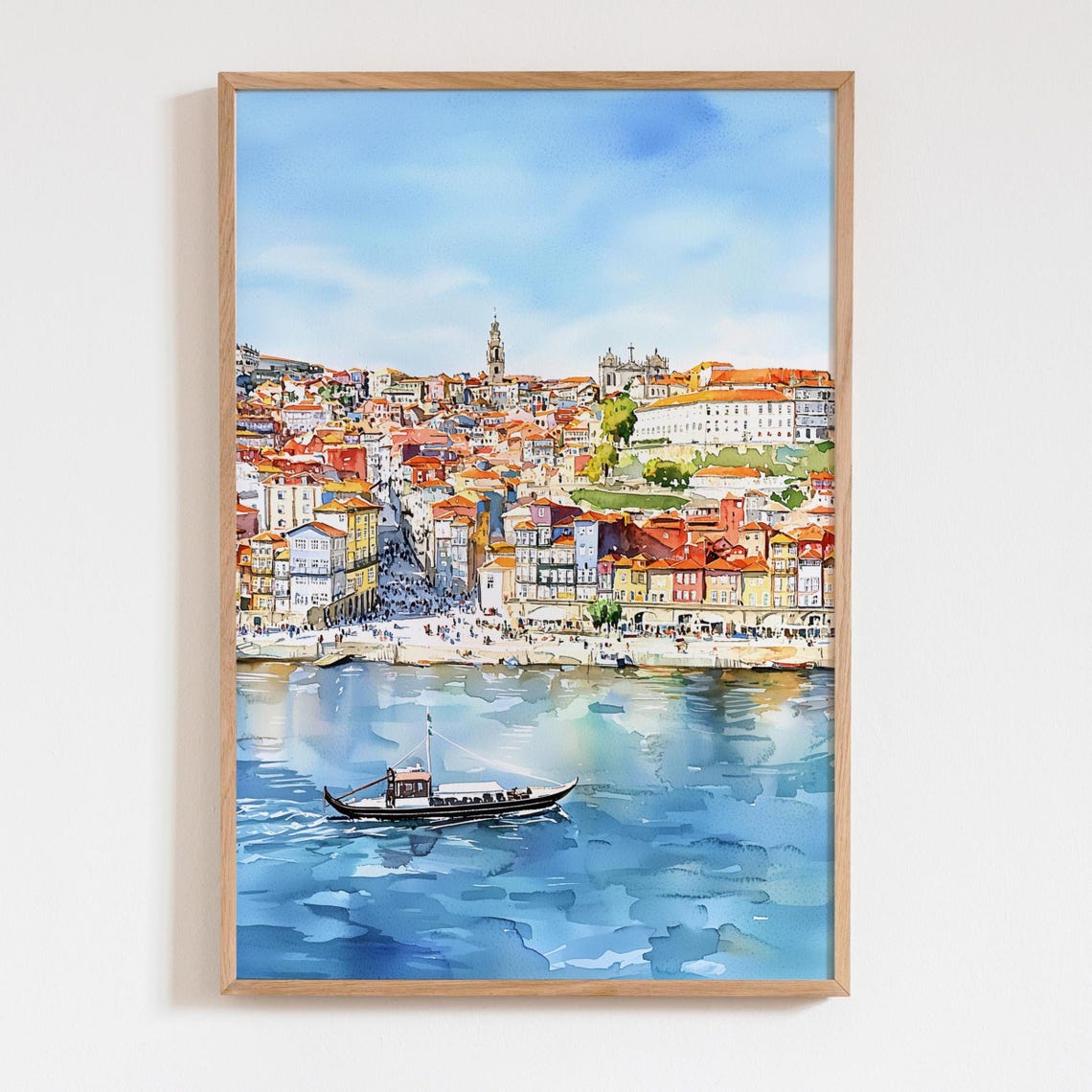 Porto Portugal Watercolor Travel Poster