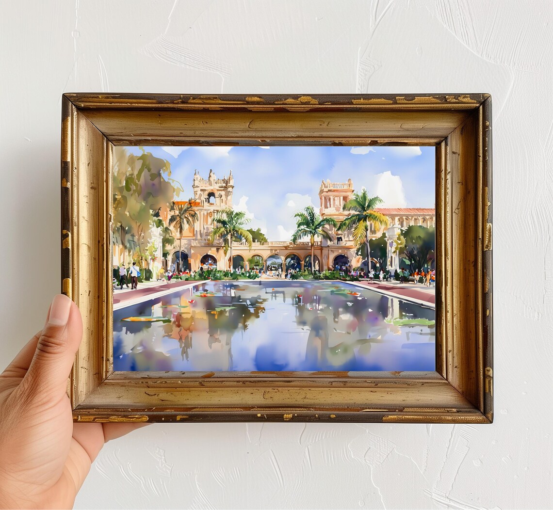 Balboa Park Watercolor Art Print, San Diego