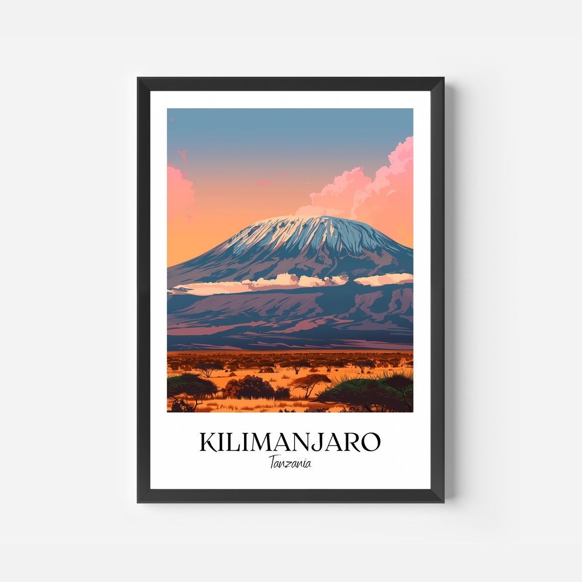 Kilimanjaro Print Kilimanjaro Travel Poster Tanzania Travel Gift Kilimanjaro Tanzania Poster Kilimanjaro Gift - Image 2