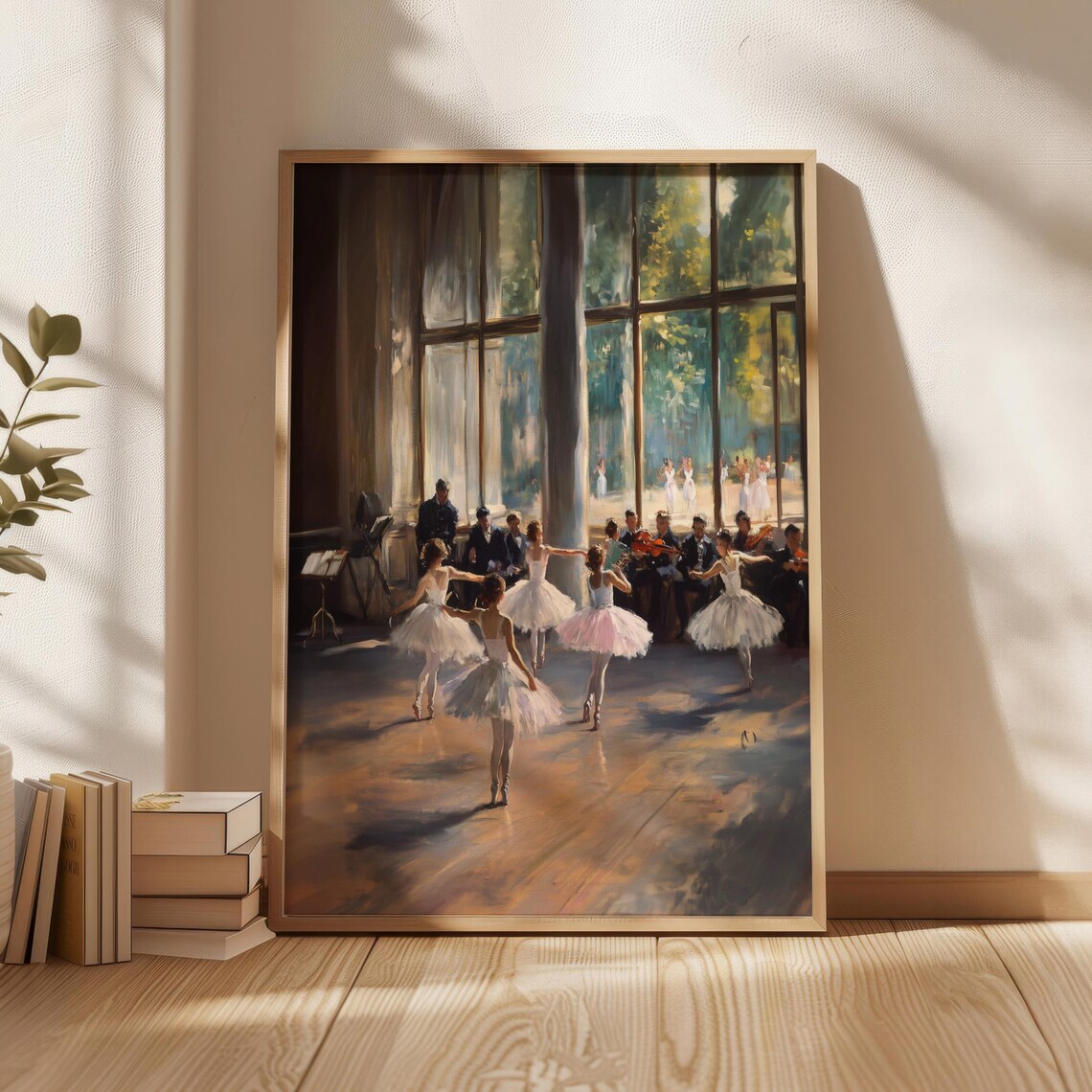 Ballet Hall Rehearsal Ballerinas Classic Oil Painting Art Poster