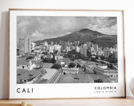 Cali Travel Print Cali Travel Poster Colombia Travel Print Colombian Print Black And White Travel Poster Travel Art Travel Gift