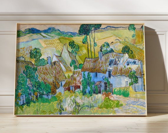 Van Gogh Farm Near Auvers Art Poster Modern Contemporary Landscape Print Abstract Impressionism Wall Art Gallery Decor Art Lovers Gift