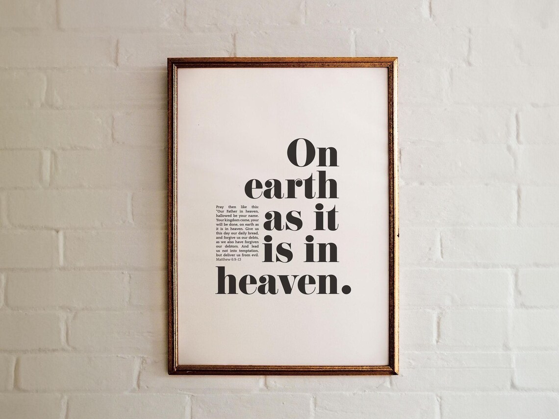 Matthew 6 Lord's Prayer Christian Scripture Art Print - Image 5