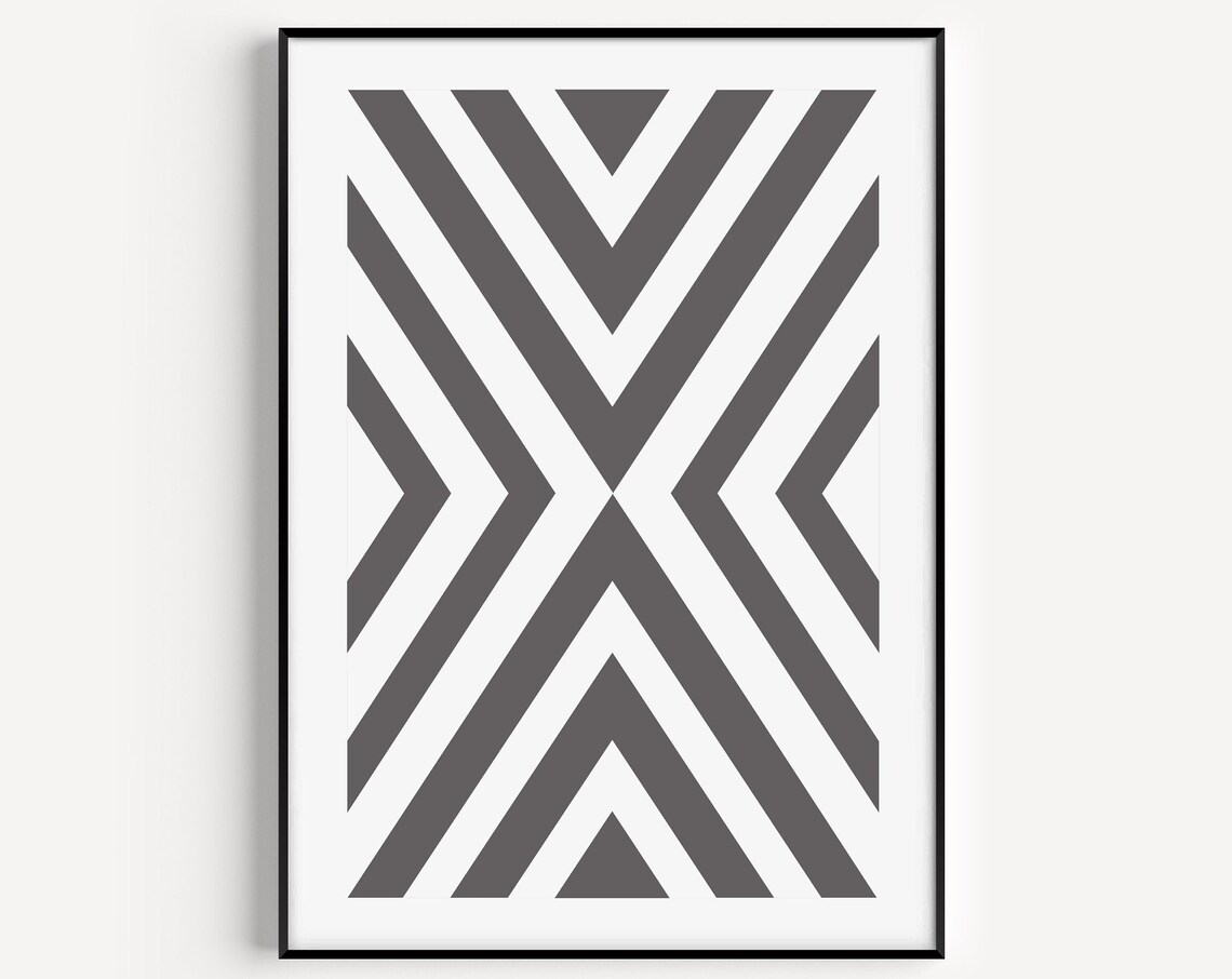 Wall Art Print Geometric Prints Scandi Minimalist Artdigital Modern Scandinavian