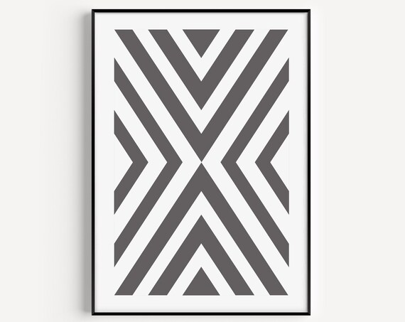 Wall Art Print Geometric Prints Scandi Minimalist Artdigital Modern Scandinavian