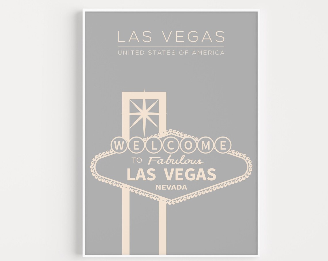 Las Vegas Minimalist Travel Poster, Modern Art Print