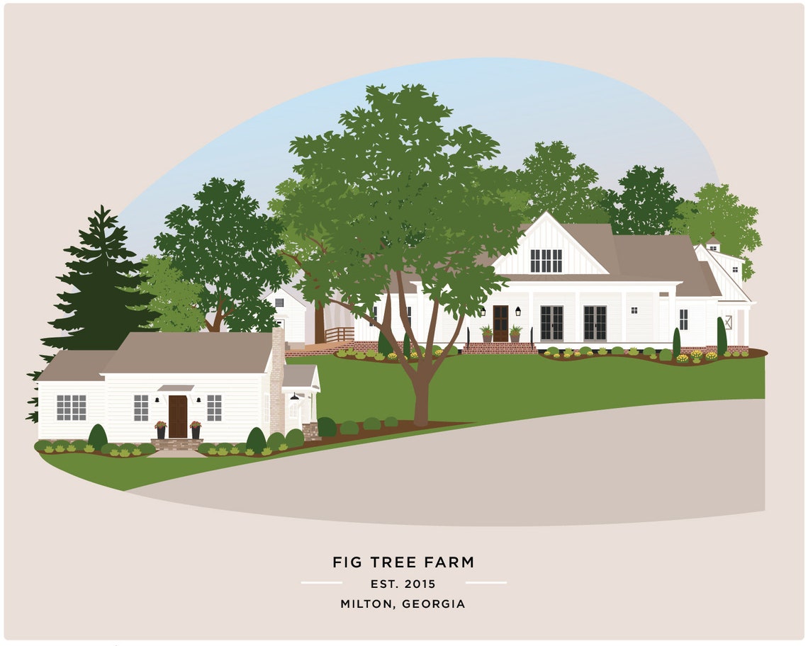 House Portrait - Custom Home Art Print