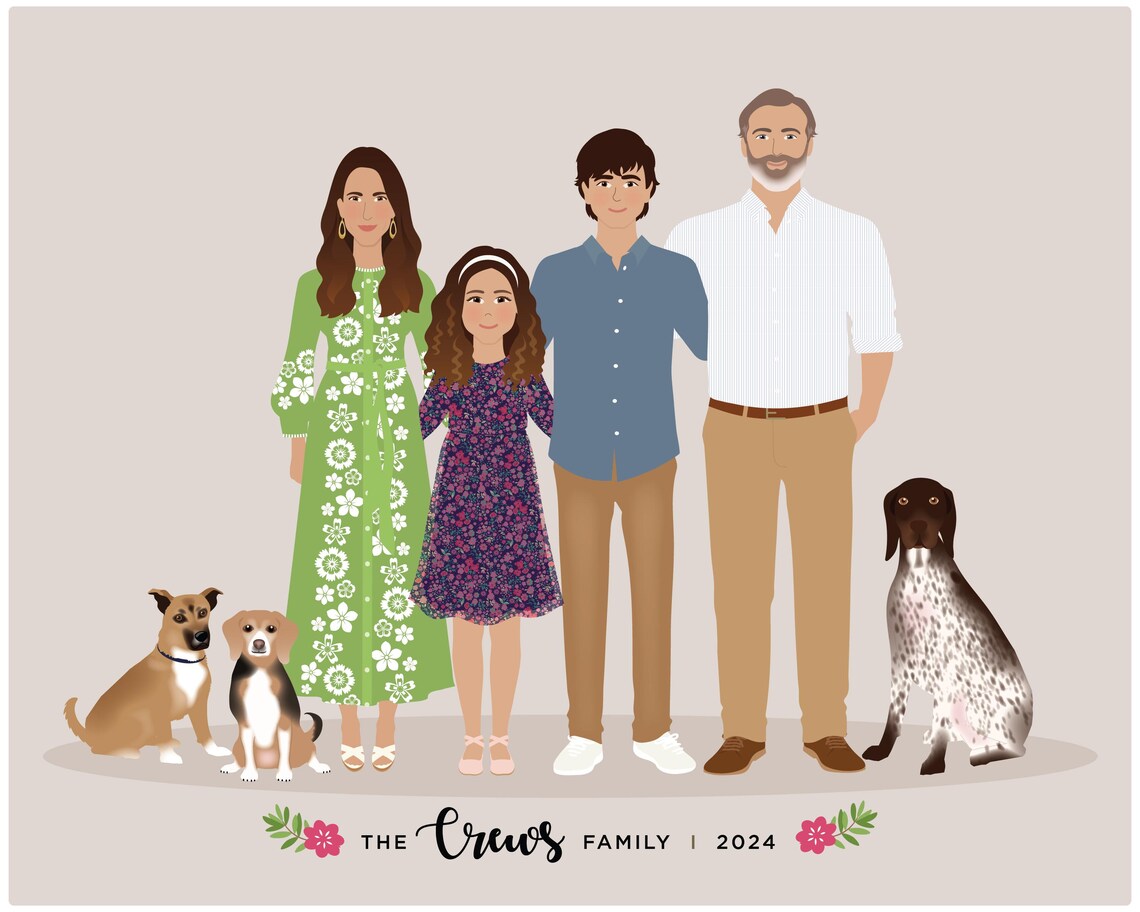 Family Illustration - Add Person Art Print