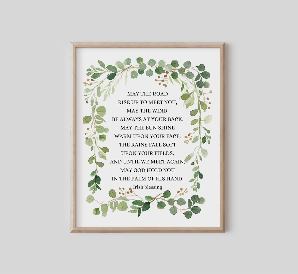 Irish Blessing Prayer Watercolor Art Print