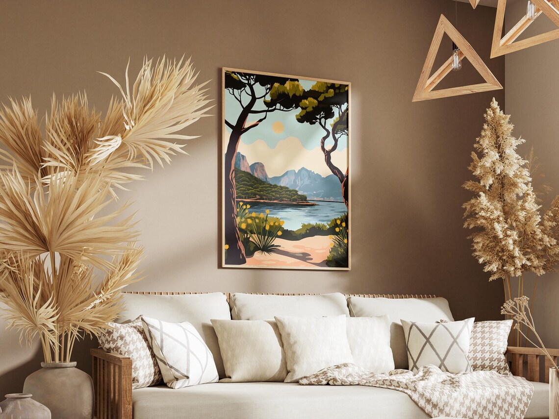 Calanques de Piana France Pine Trees Coastal Bay Travel Poster - Image 3