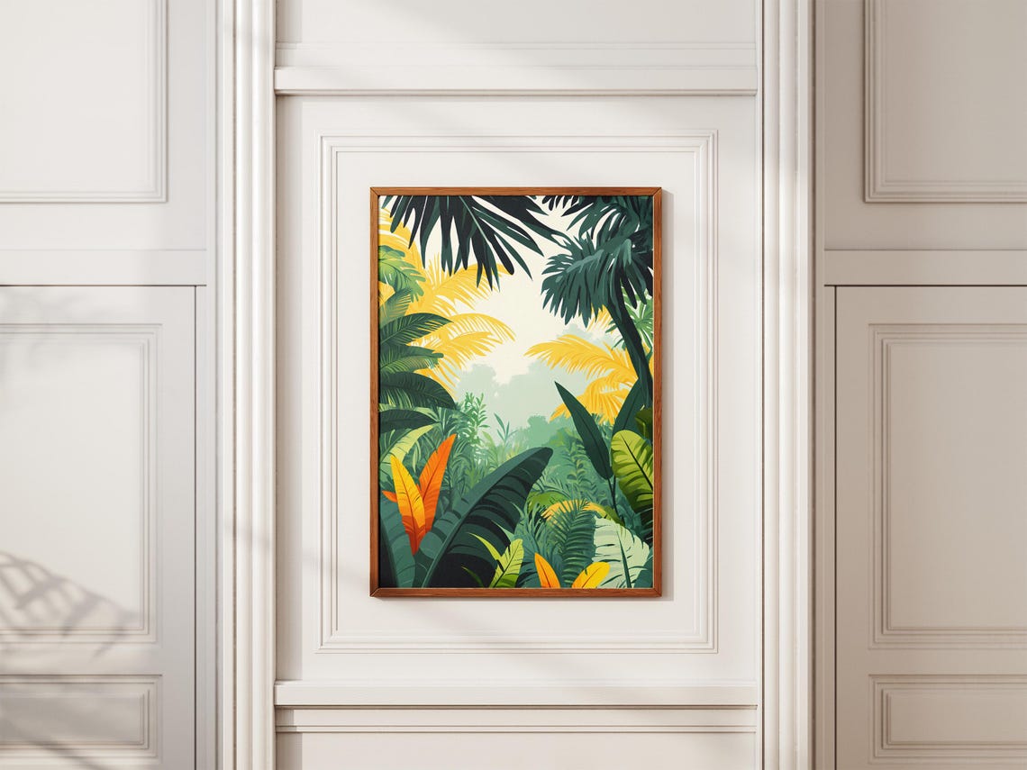 Sumatran Rainforest Dense Canopy Giant Palm Leaves Jungle Poster - Image 2