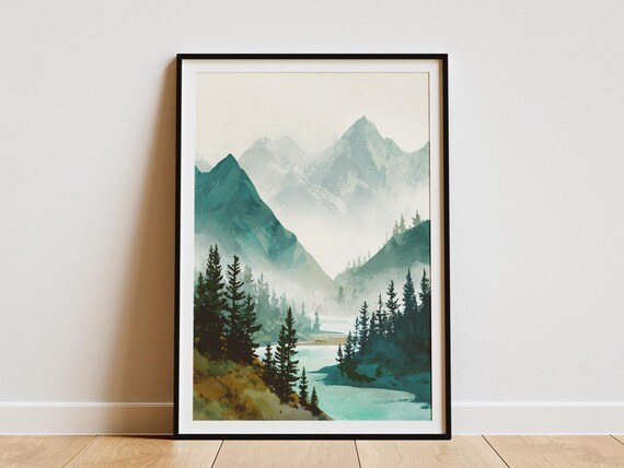 Gates of the Arctic National Park Alaska Misty Mountain Poster