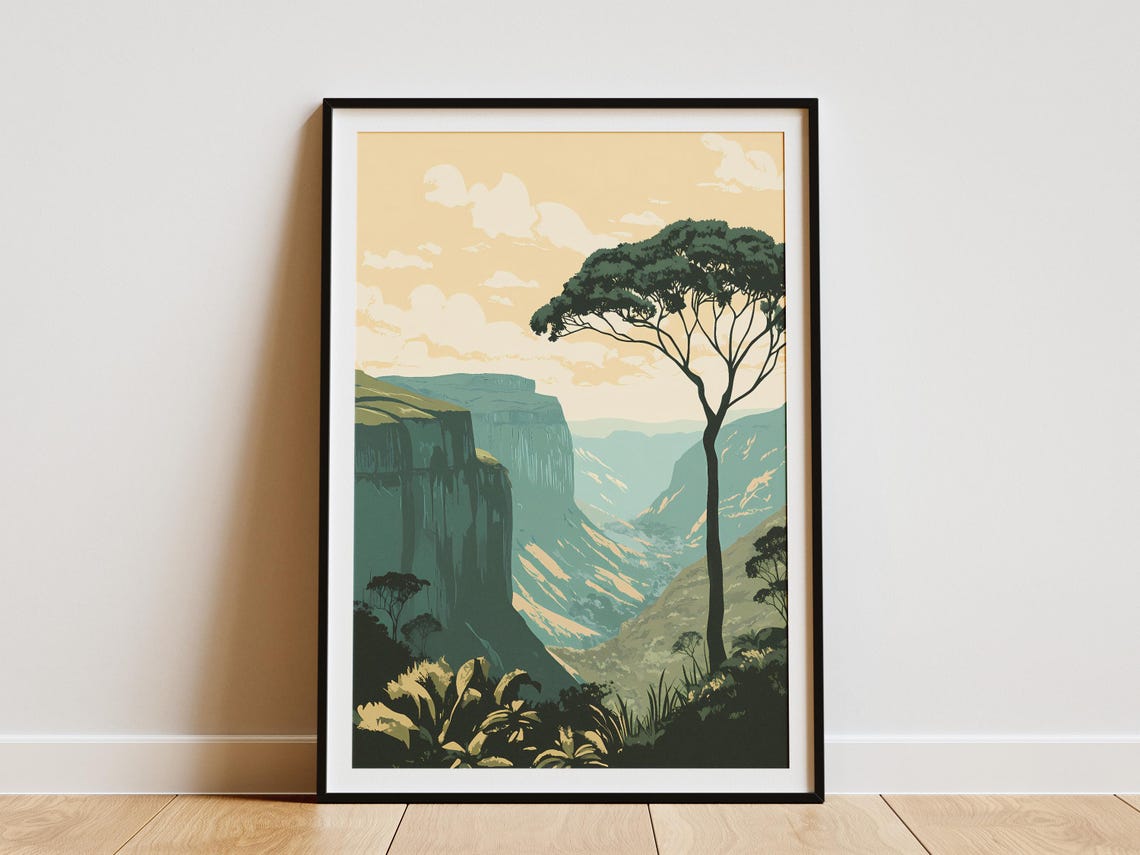 Chapada dos Veadeiros Brazil Green Cliffs Canyon Valley Poster
