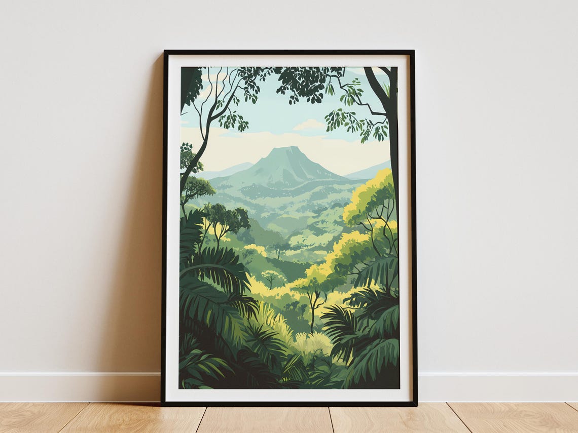 Mount Nimba Ivory Coast Rainforest Mountain View Nature Poster