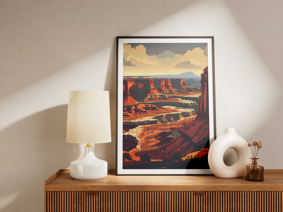 Canyonlands National Park Red Rock Canyon Panorama Vintage Poster - Image 2