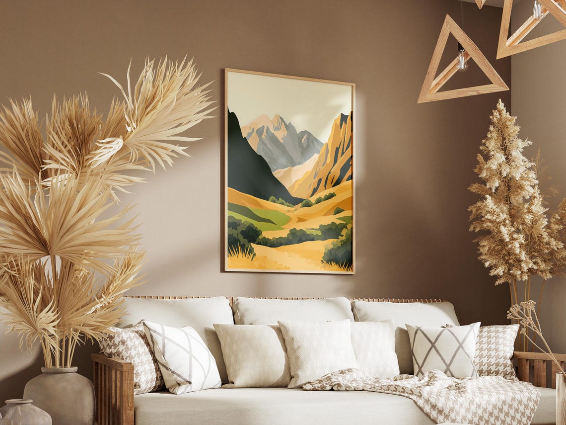 Dasht-e Lut Desert Iran Golden Valley Rocky Mountains Poster - Image 3