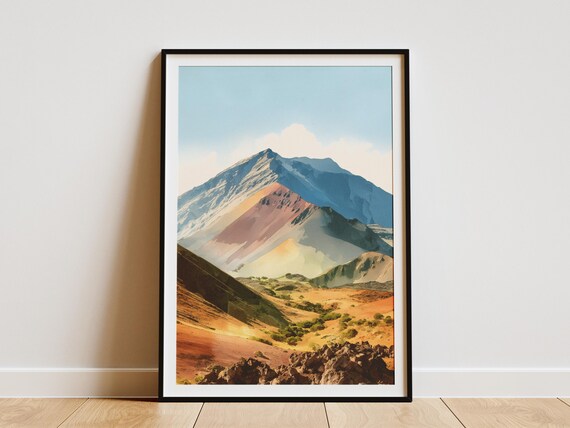 Haleakala National Park Colorful Volcano Crater Desert Poster